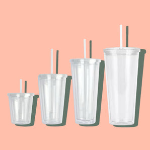 Clear Dual Wall Tumbler's